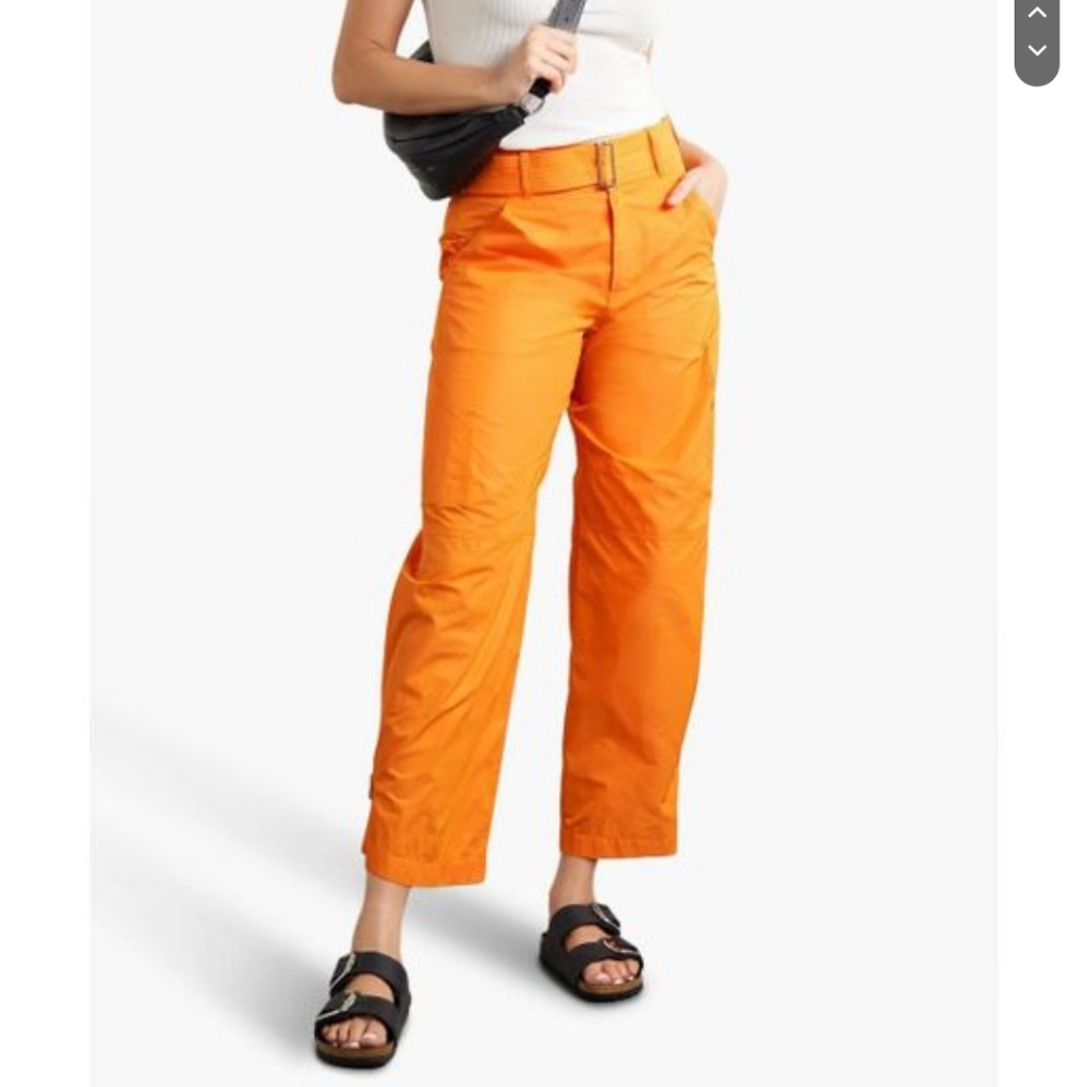 A.L.C. Orange Toby Cargo Barrel Pants sz 6